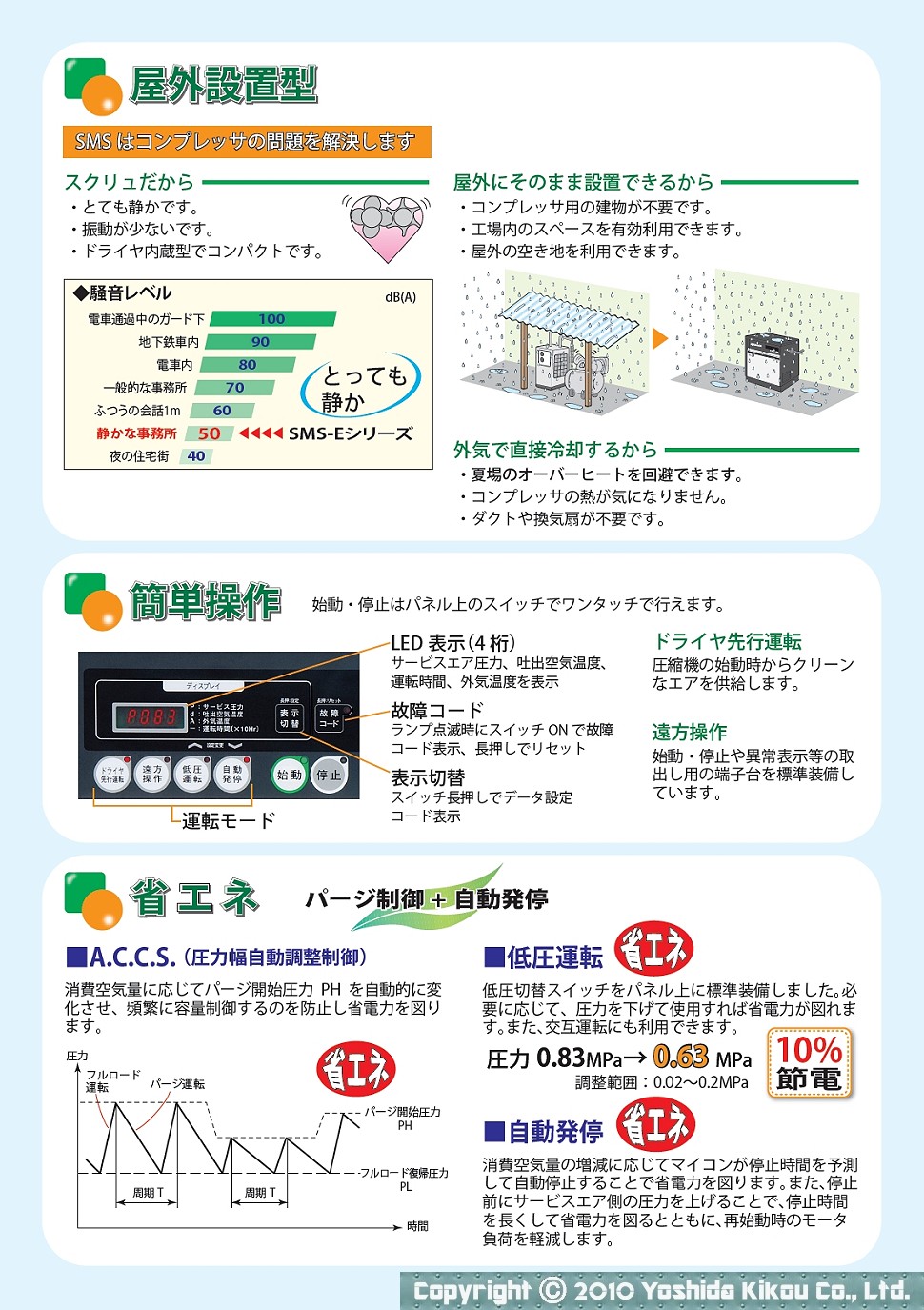 屋外設置型 スクリュコンプレッサ　02