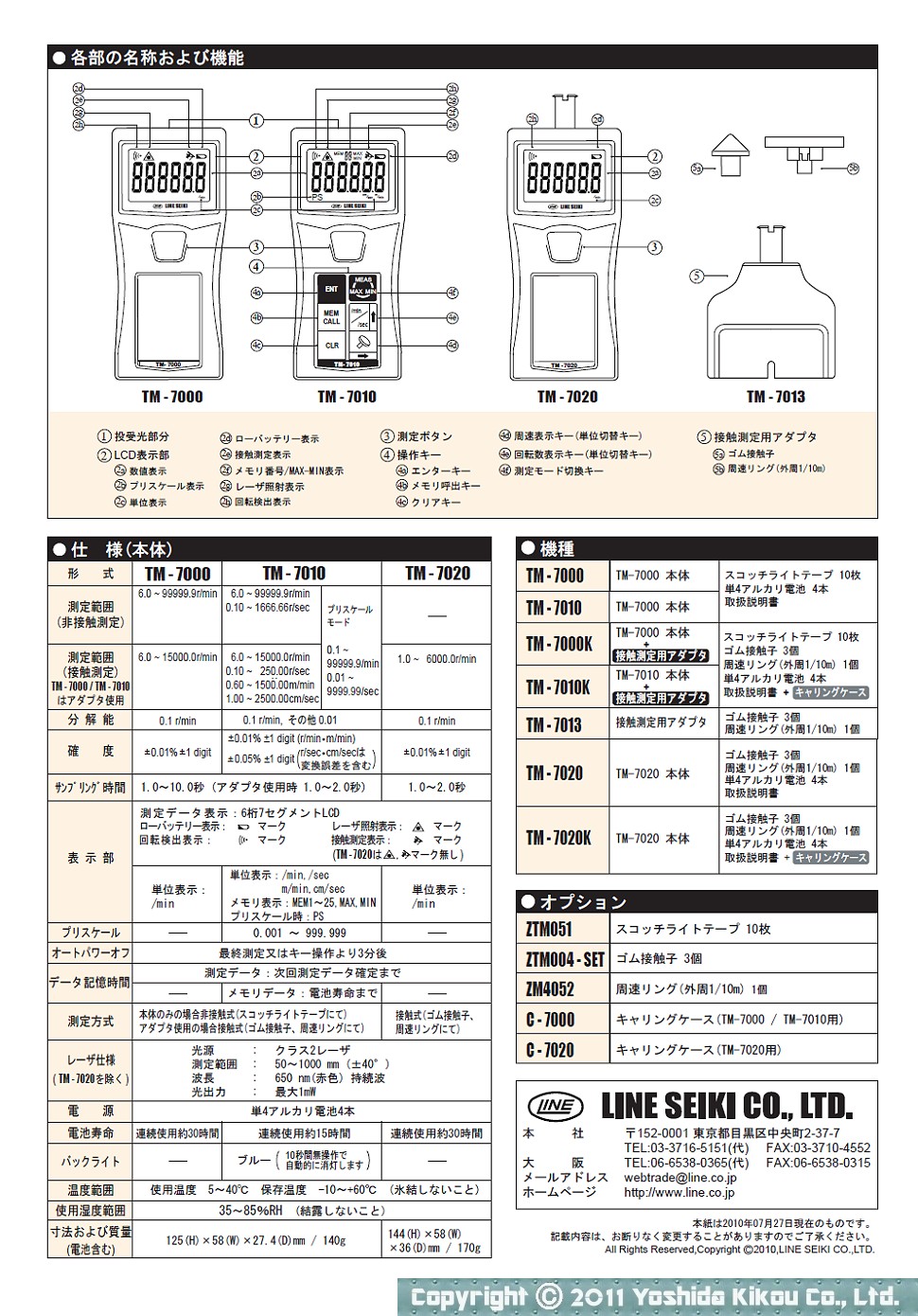吉田機工株式会社 Yoshida Kikou Co.,Ltd. □ デジタル タコメーター