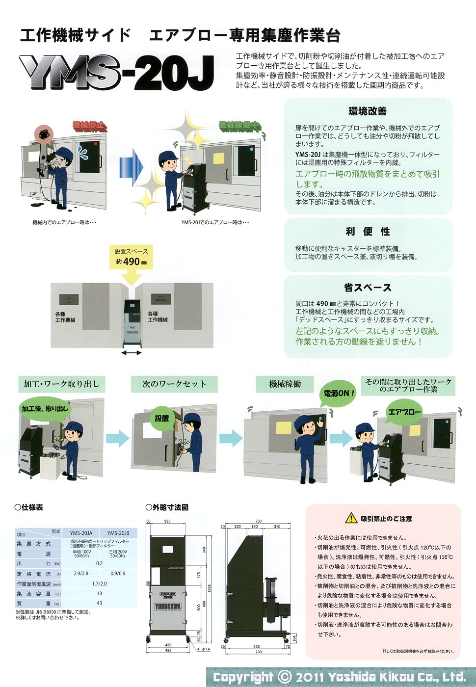 集塵作業台「YMS-20J」　02
